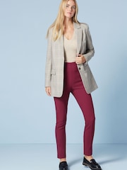 Beerenrot - Figurbetonte Skinny-Hose mit hohem Bund - Bild 2 von 5