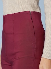 Beerenrot - Figurbetonte Skinny-Hose mit hohem Bund - Bild 4 von 5