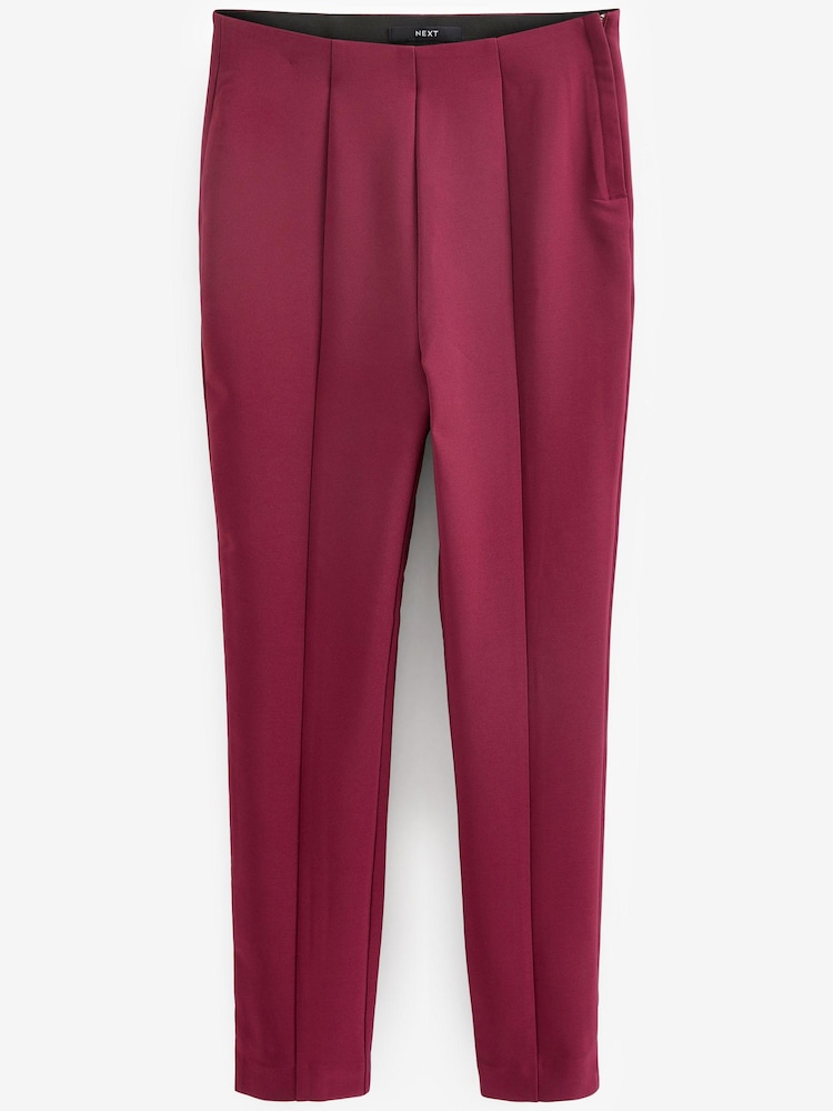 Beerenrot - Figurbetonte Skinny-Hose mit hohem Bund - Bild 5 von 5