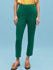 Green Tailored Turn-Up Taper Trousers - Image 3 of 4