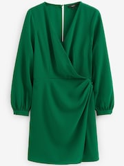 Green Tailored Crepe Mini Dress - Image 5 of 5