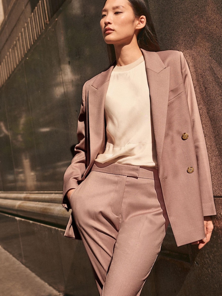 Pink Tailored Double Breasted Jacket - Image 1 of 5 Pink Tailored Double Breasted Jacket - Image 1 of 5
