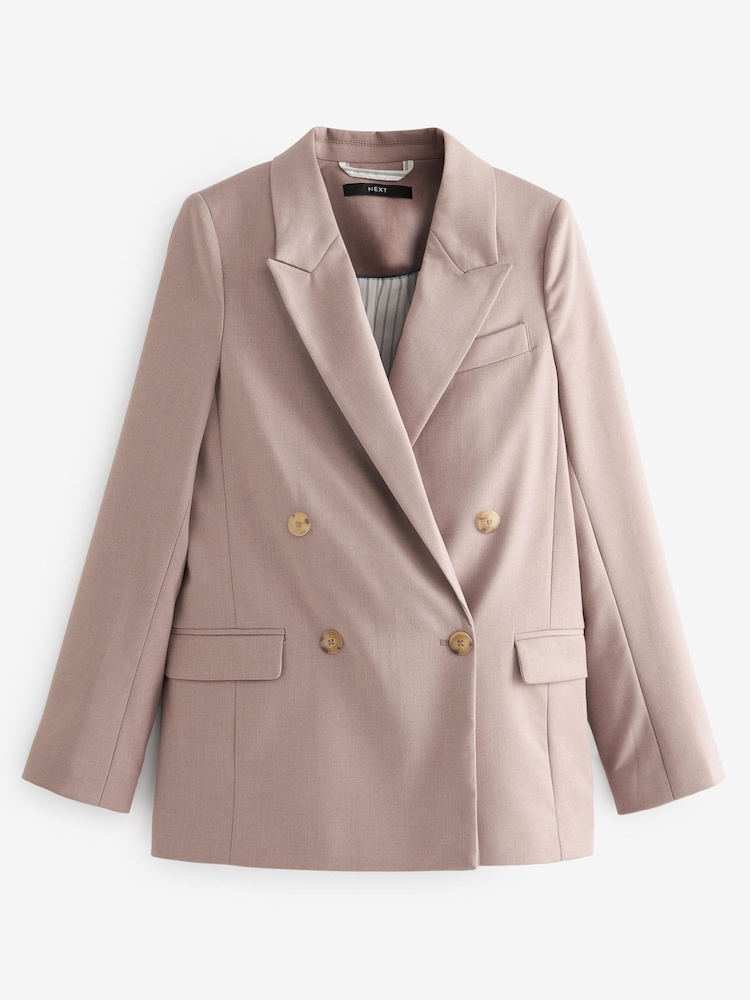 Pink Tailored Double Breasted Jacket - Image 5 of 5 Pink Tailored Double Breasted Jacket - Image 5 of 5