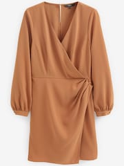 Bronze Tailored Crepe Mini Dress - Image 5 of 5