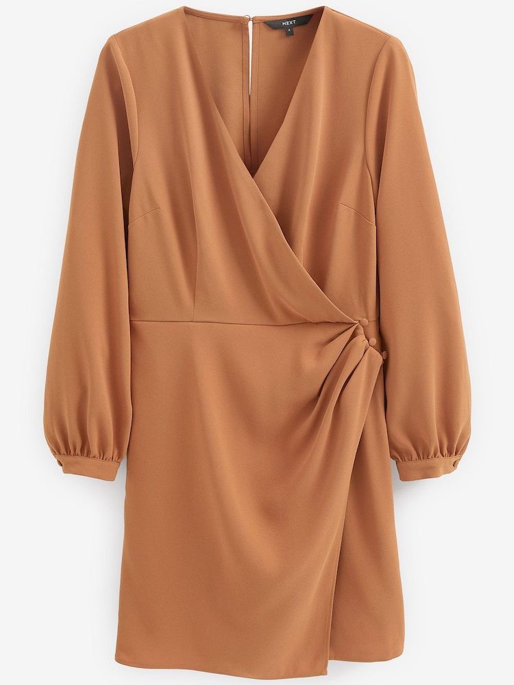 Bronze Tailored Crepe Mini Dress - Image 5 of 5