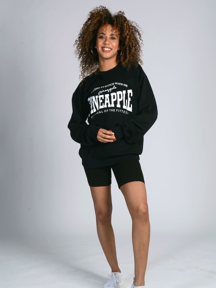 Schwarz - Pineapple Damen Sweatshirt mit Logo - Bild 2 von 5 Schwarz - Pineapple Damen Sweatshirt mit Logo - Bild 2 von 5
