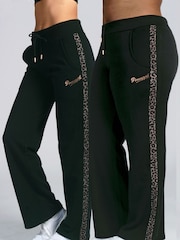 Pineapple Panel Black Wide Leg Joggers - Image 6 of 7
