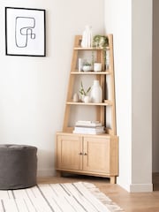 Natural Malvern Oak Effect Corner Shelf - Image 1 of 9