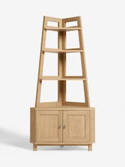 Natural Malvern Oak Effect Corner Shelf - Image 4 of 9