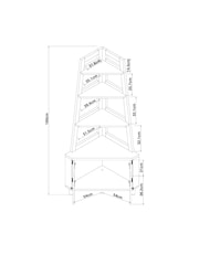Natural Malvern Oak Effect Corner Shelf - Image 9 of 9
