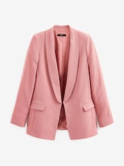 Blush Pink Relaxed Soft Crépe Blazer - Image 5 of 5