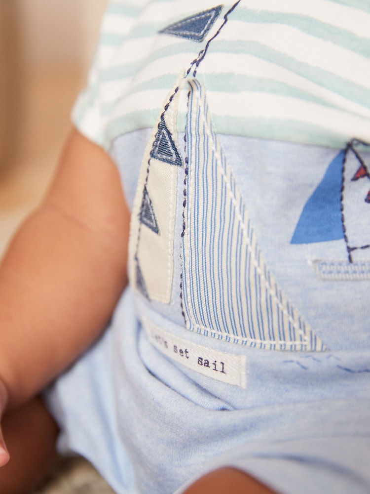 Bateau Bleu/Blanc - Pack Baby Barboteuse 3 - Image 5 of 6