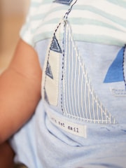 Blue/White Boat Baby Rompers 3 Pack - Image 6 of 6