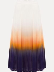 Phase Eight Purple Raya Pleated Dip Dye Skirt - Image 7 of 7