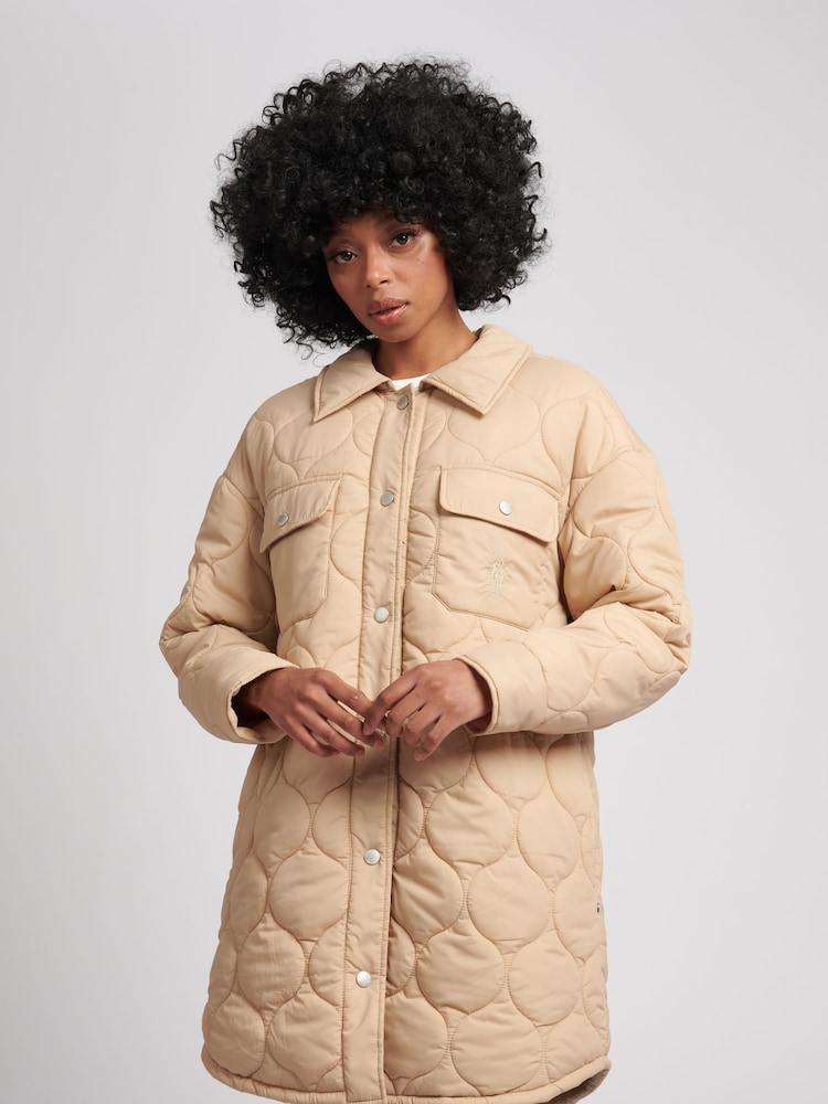 U.S. Polo Assn. Womens Quilted Overshirt - Image 1 of 4