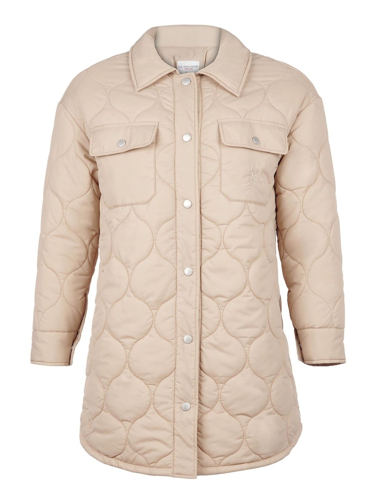 U.S. Polo Assn. Womens Quilted Overshirt - Image 4 of 4