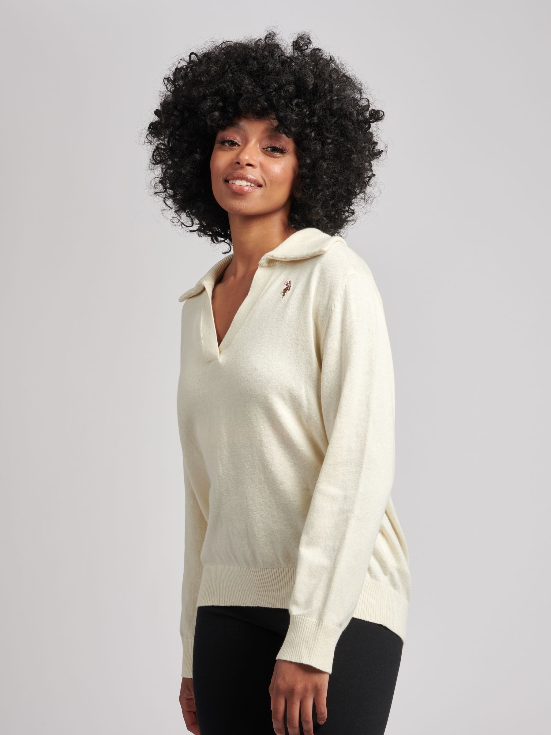 Jumper with collar womens deals