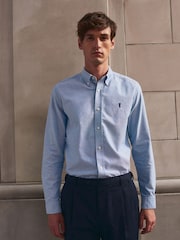 Light Blue Regular Fit Long Sleeve Oxford Shirt - Image 1 of 6