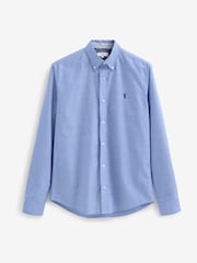 Light Blue Regular Fit Long Sleeve Oxford Shirt - Image 6 of 6