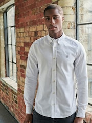 White Regular Fit Long Sleeve Oxford Shirt - Image 1 of 8
