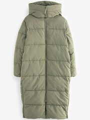 Khaki Green Padded Coat - Image 6 of 9