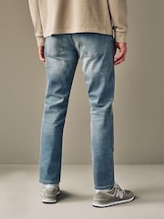 Hellgrau - Schmale Passform - Denim-Jeans mit Vintage-Waschung - Bild 3 von 10