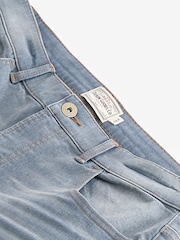 Hellgrau - Schmale Passform - Denim-Jeans mit Vintage-Waschung - Bild 7 von 10