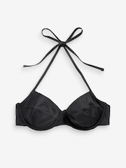 Black Non Pad Wired Tie Back Bikini Top - Image 5 of 5