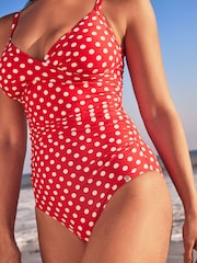 Terracotta Spot Tummy Control Swimsuit - Image 4 of 5
