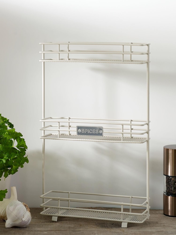 Cream Badge 3 Tier Spice Rack - Image 2 of 3 Cream Badge 3 Tier Spice Rack - Image 2 of 3
