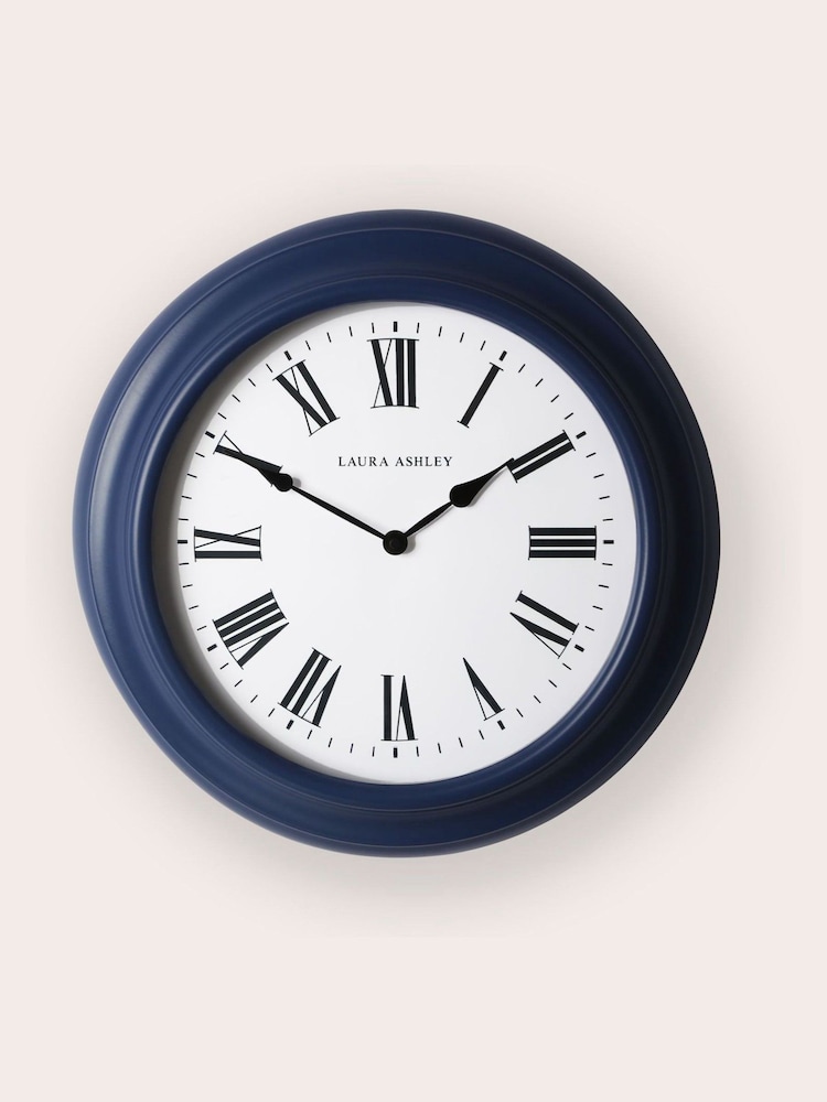 Laura Ashley Blue Brookvale Large Station Clock - Image 2 of 5