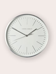 Laura Ashley Silver Glenn Contemporary Metal Clock - Image 2 of 5
