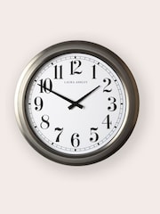 Laura Ashley Chrome Gibson Large Brushed Stainless Steel Clock - Image 2 of 5