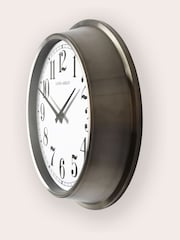 Laura Ashley Chrome Gibson Large Brushed Stainless Steel Clock - Image 3 of 5
