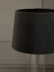 Charcoal Grey Velvet Easy Fit Shade Ceiling Light - Image 4 of 5