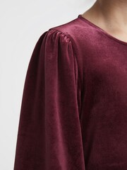 Reiss Mina Velvet Wide Sleeve Crop Jumpsuit - 画像 6 / 7