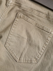 Tan Brown Straight Fit Belted Authentic Jeans - Image 10 of 12