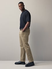 Tan Brown Straight Fit Belted Authentic Jeans - Image 3 of 12