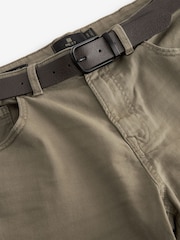 Tan Brown Straight Fit Belted Authentic Jeans - Image 8 of 12
