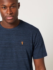 Navy Blue Single Stag Marl T-Shirt - Image 1 of 1