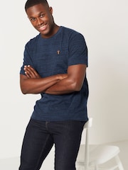 Navy Blue Single Stag Marl T-Shirt - Image 4 of 5