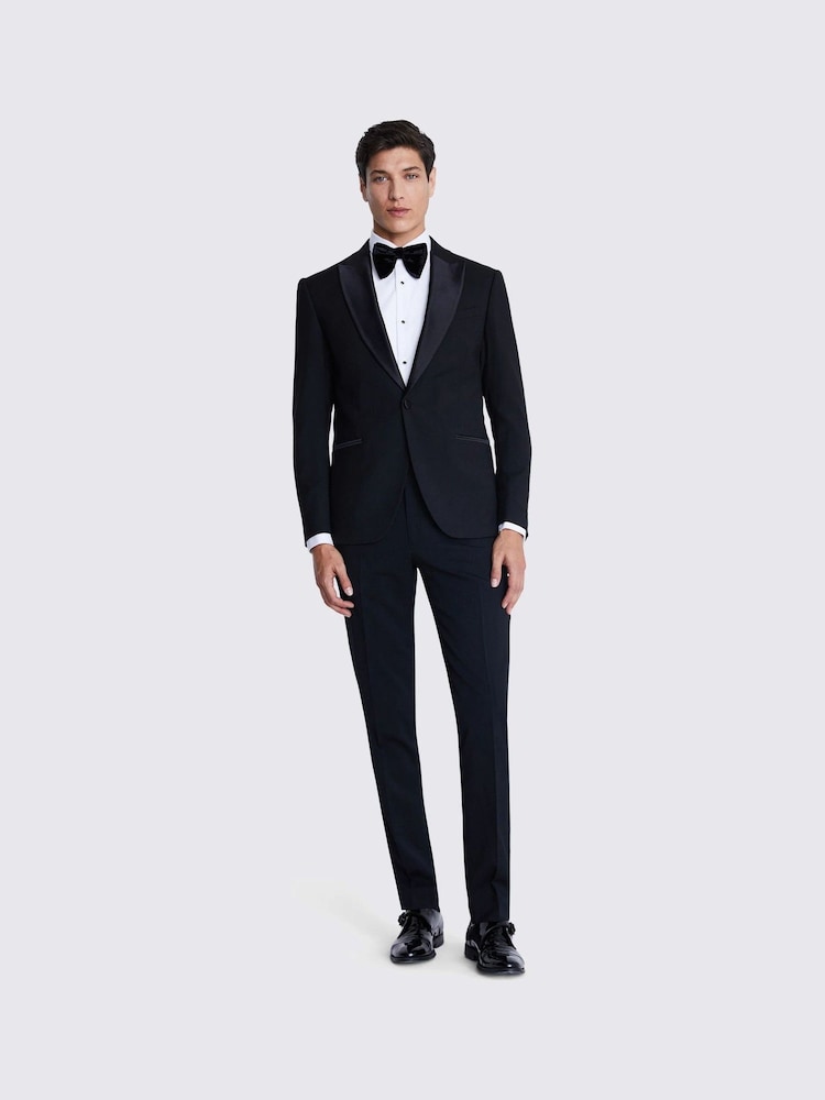 MOSS Black Slim Fit Dress Jacket - Image 4 of 6