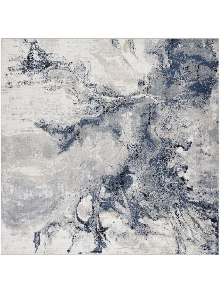 LIVABLISS Blue Jolie Abstract Moderne Marble Rug - Image 3 of 3 LIVABLISS Blue Jolie Abstract Moderne Marble Rug - Image 3 of 3