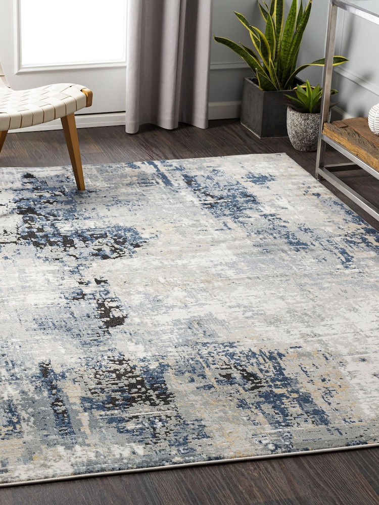 LIVABLISS Blue Jolie Abstract Moderne Marble Rug - Image 1 of 6 LIVABLISS Blue Jolie Abstract Moderne Marble Rug - Image 1 of 6