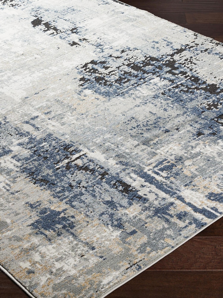 LIVABLISS Blue Jolie Abstract Moderne Marble Rug - Image 6 of 6 LIVABLISS Blue Jolie Abstract Moderne Marble Rug - Image 6 of 6