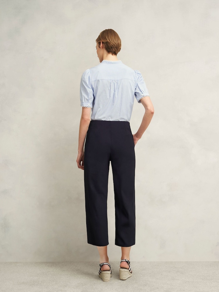 Hobbs Blue Petite Kimmi Crop Trousers - Image 2 of 6