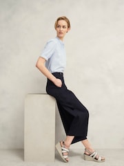 Hobbs Blue Kimmi Crop Trousers - Image 2 of 6