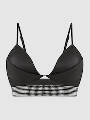 Reiss Black Beth Embellished Bra Top - Image 2 of 6