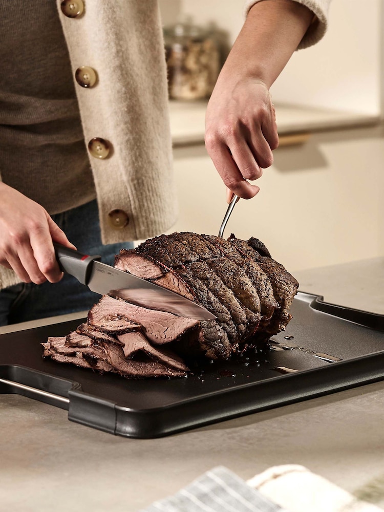 Joseph Joseph Black Cut&Carve Plus Multi-Function Large Chopping Board - Image 1 of 4