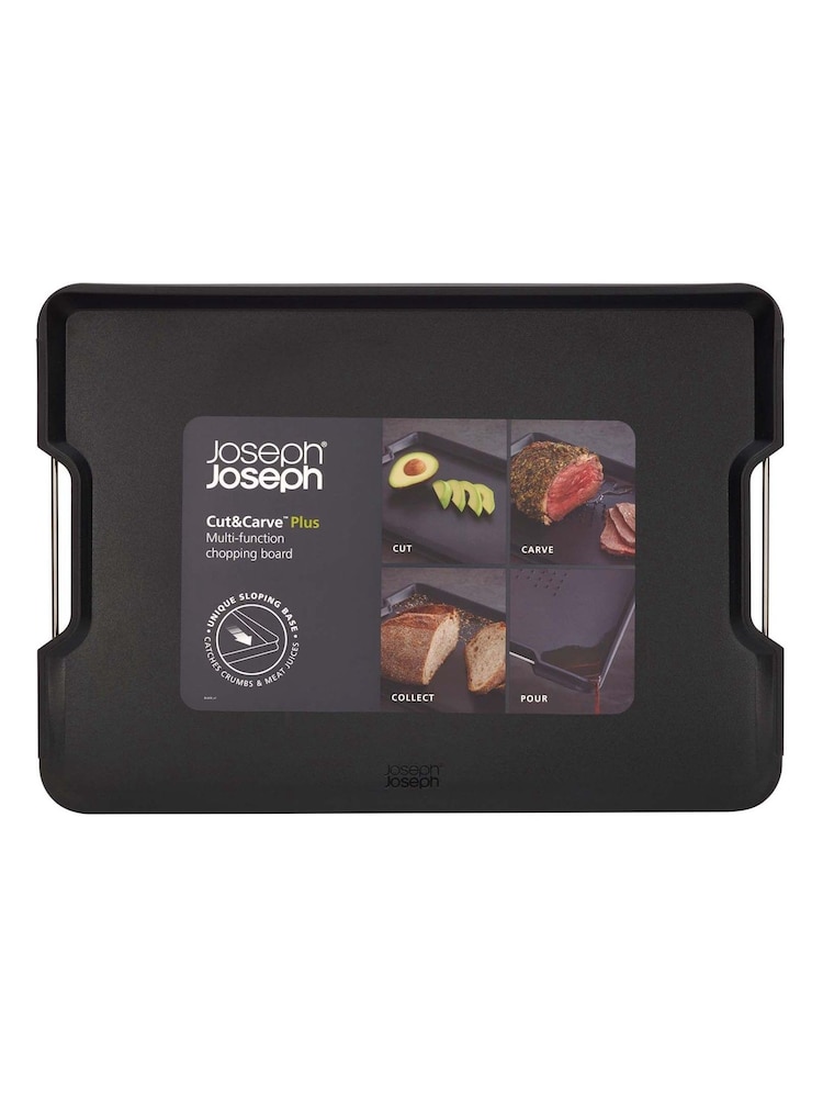 Joseph Joseph Black Cut&Carve Plus Multi-Function Large Chopping Board - Image 4 of 4